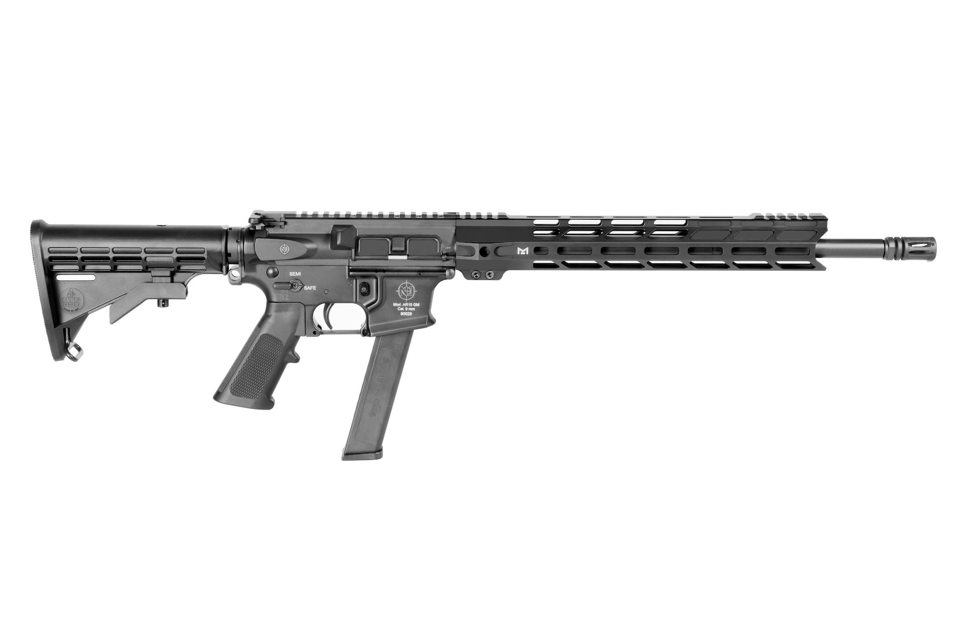 Карабин Nuova Jager AR15 GM 9x19 Luger самозарядный 406мм Muzzle brake - фото 1