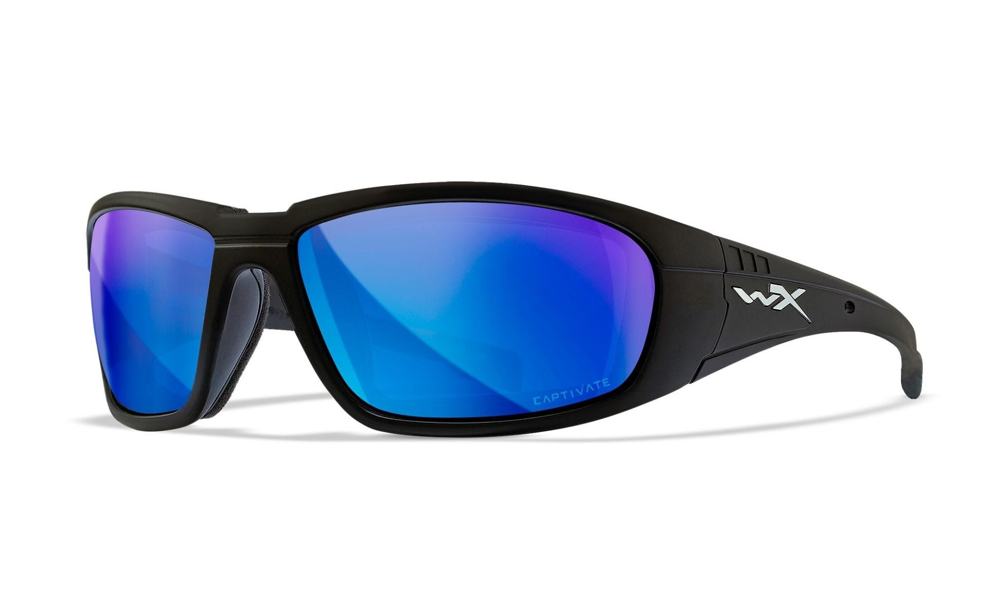Очки защитные Wiley X WX Boss Mate Black/Polarized - Blue Mirror - фото 1
