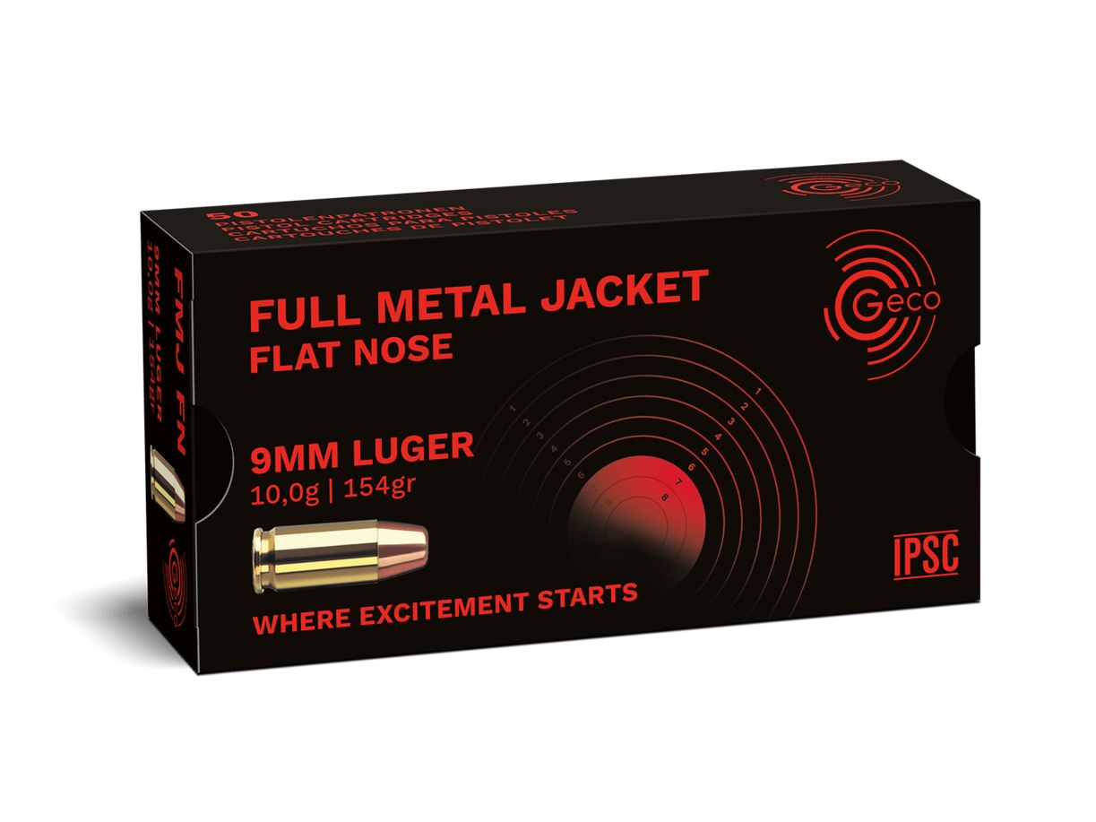Патрон 9мм Geco Luger FMJ 10,0 гр - фото 1