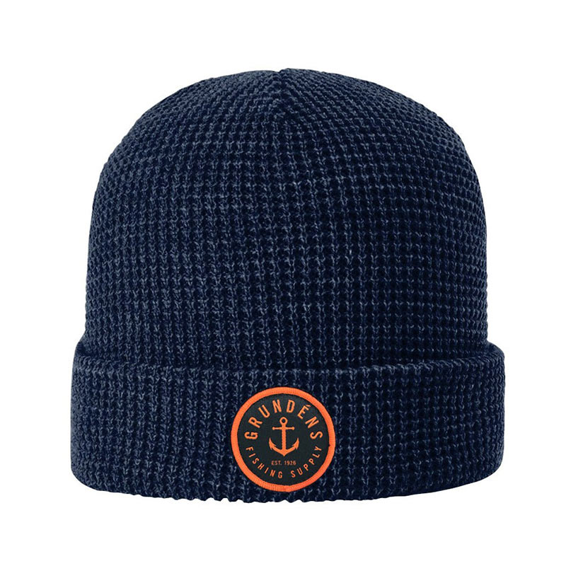 Шапка Grundens Anchor Waffle Beanie Navy One Size - фото 1
