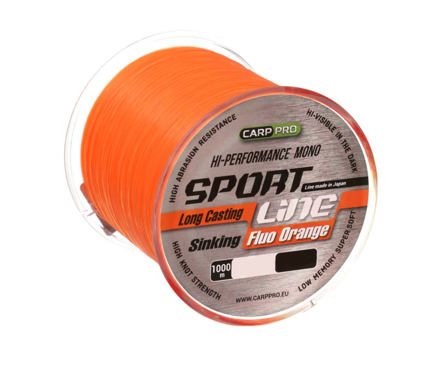 Леска Carp Pro Sport Line Fluo Orange 1000м 0,265мм - фото 1