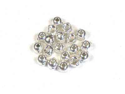 Головки для мух Brass beads silver 4мм 100шт - фото 1