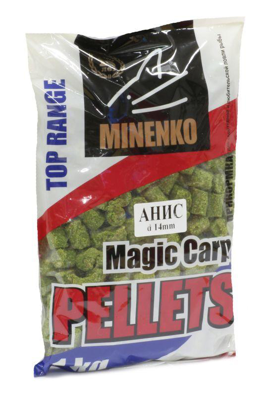 Пеллетс MINENKO Magic carp анис 14мм 1кг - фото 1