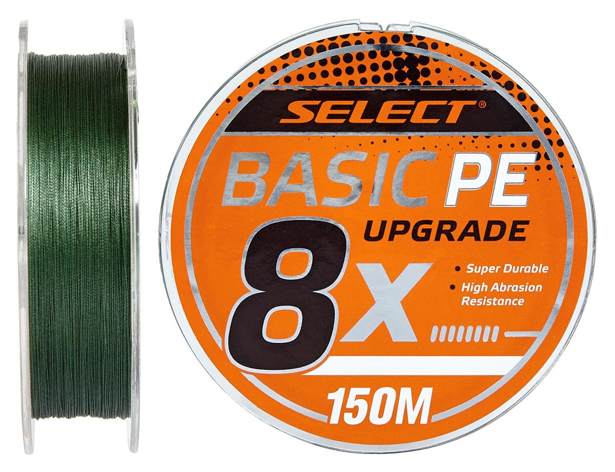 Шнур Select Basic PE X8 0,6 150м 12lb 5,5кг dark green - фото 1