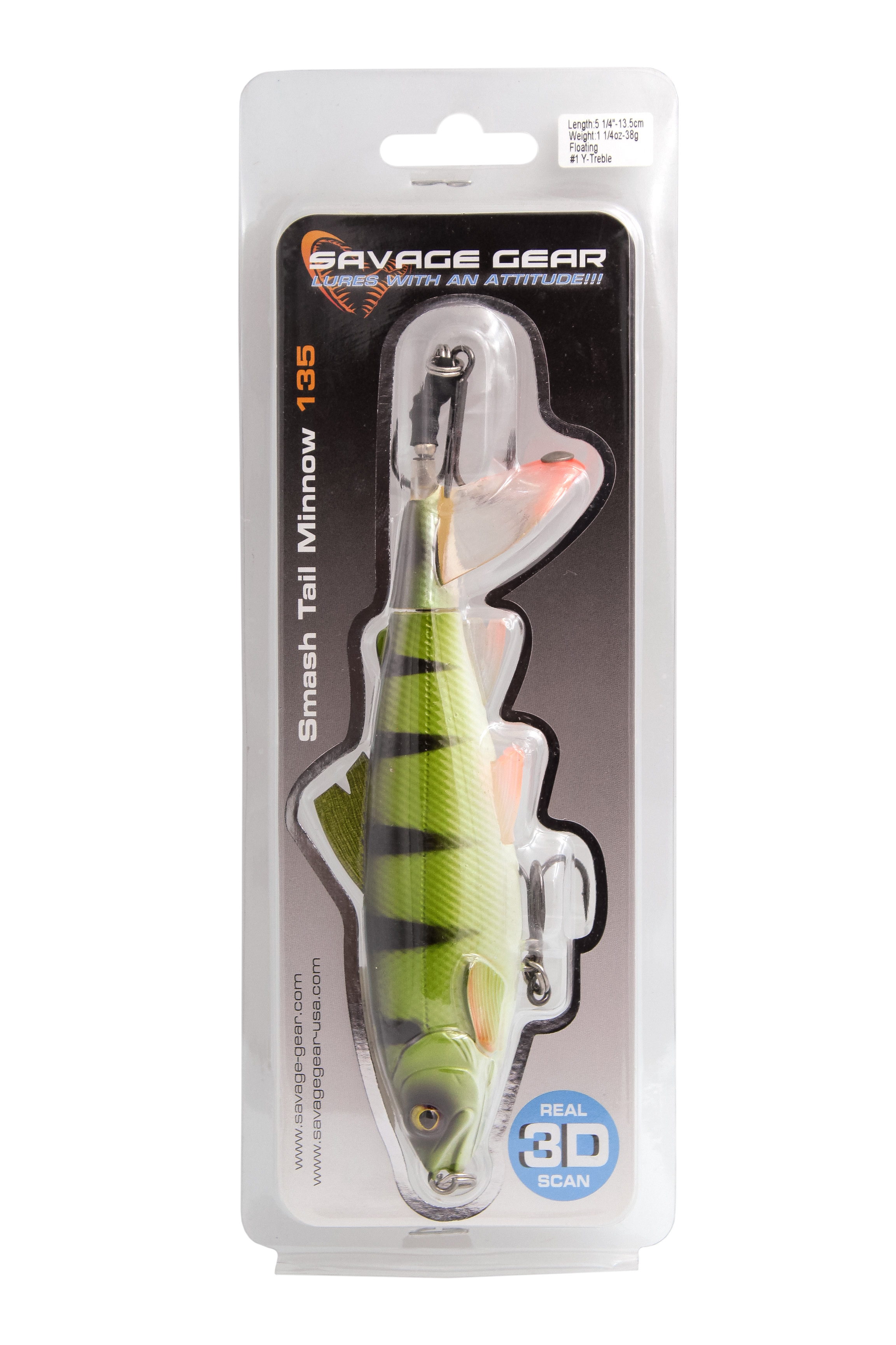 Воблер Savage Gear 3D SmashTail 13,5см 38гр F perch - фото 1