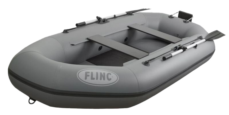 Лодка Flinc F280TL надувная серый - фото 1