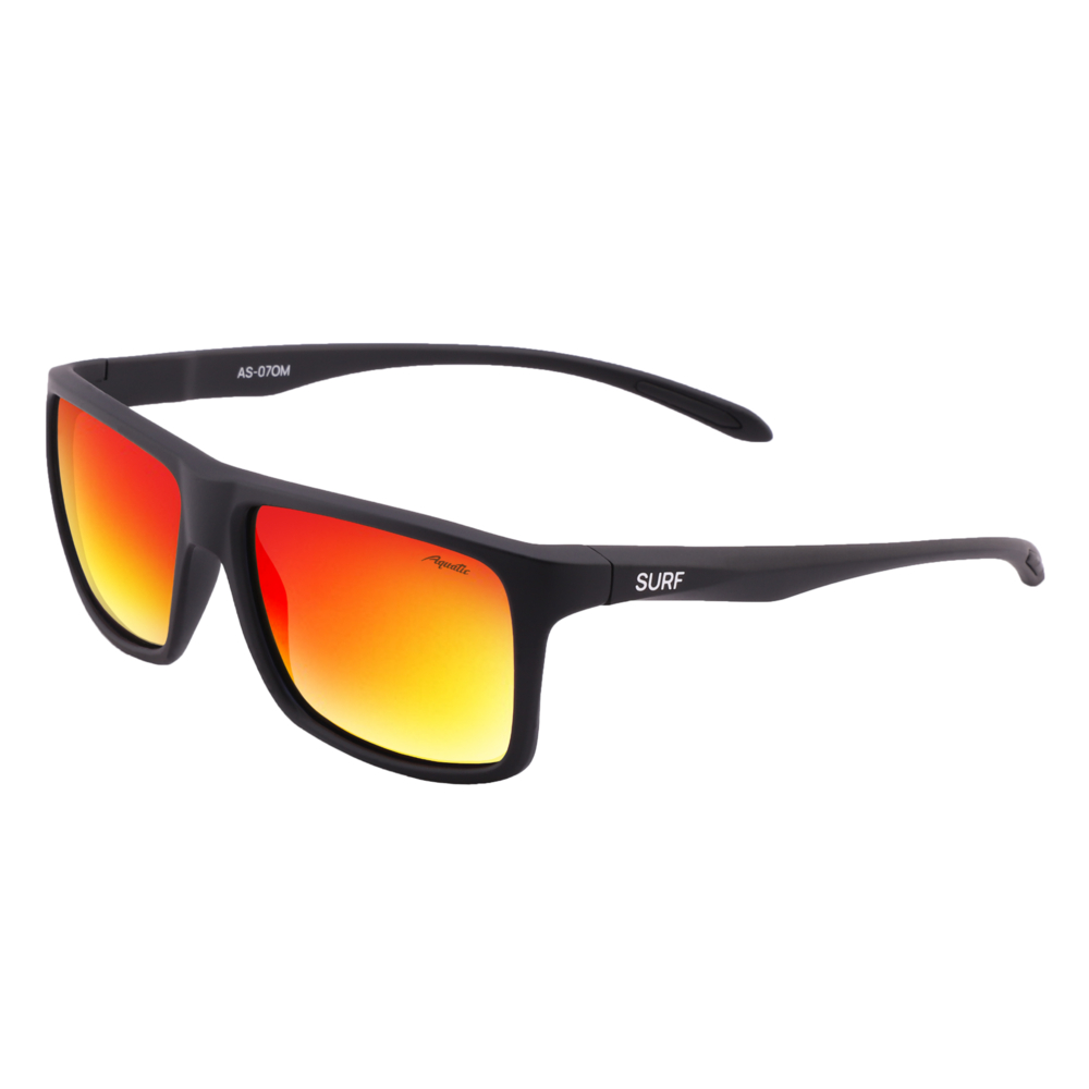 Очки Aquatic Surf оранжевые зеркальное покрытие - фото 1