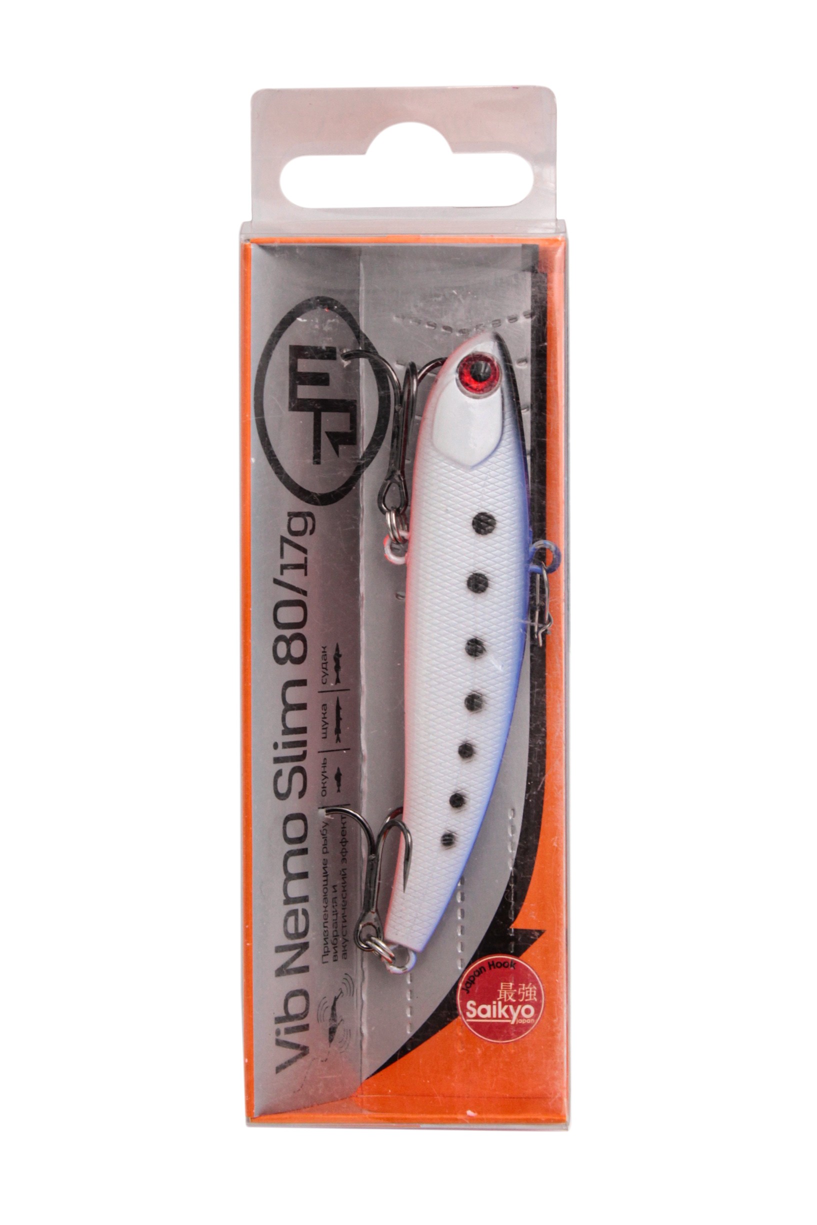 Приманка Ecopro VIB Nemo Slim 80мм 17гр 085 Milk Blue Shad - фото 1