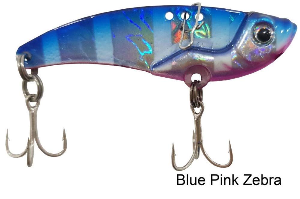 Блесна Цикада Savage Gear 3D Minnow Vib blade 4гр 3,5см Blue Pink Zebra - фото 1