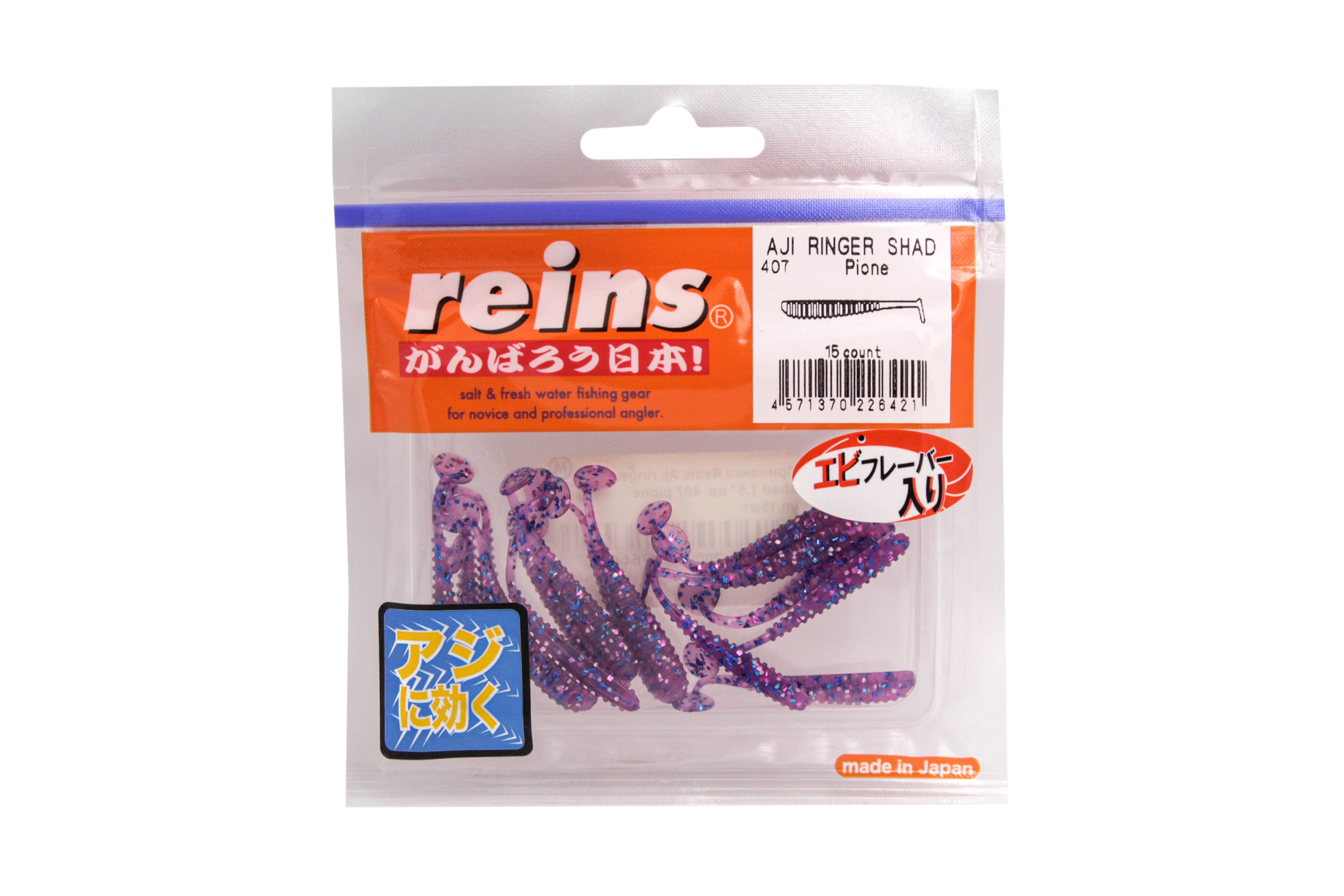 Приманка Reins Aji ringer shad 1,5'' цв. 407 pione уп.15шт