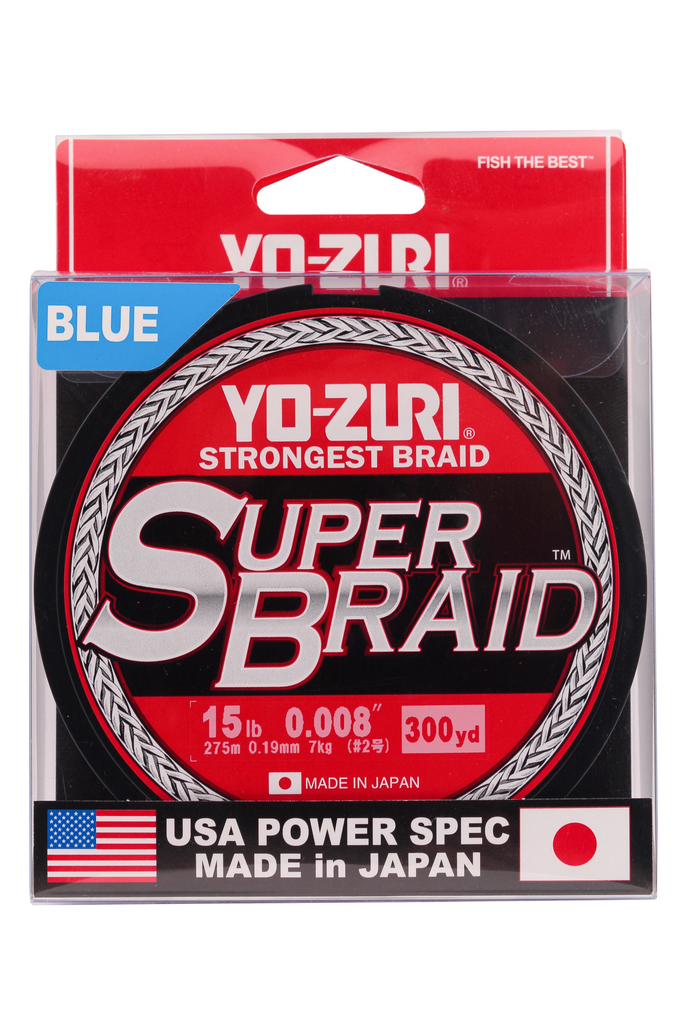 Шнур Yo-Zuri PE Superbraid Blue 300yds 15lbs 0,19мм