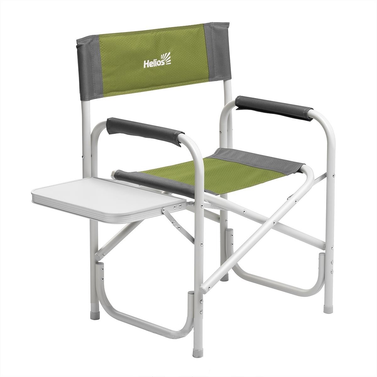 Кресло Helios директорское с откидным столиком серый/зеленый