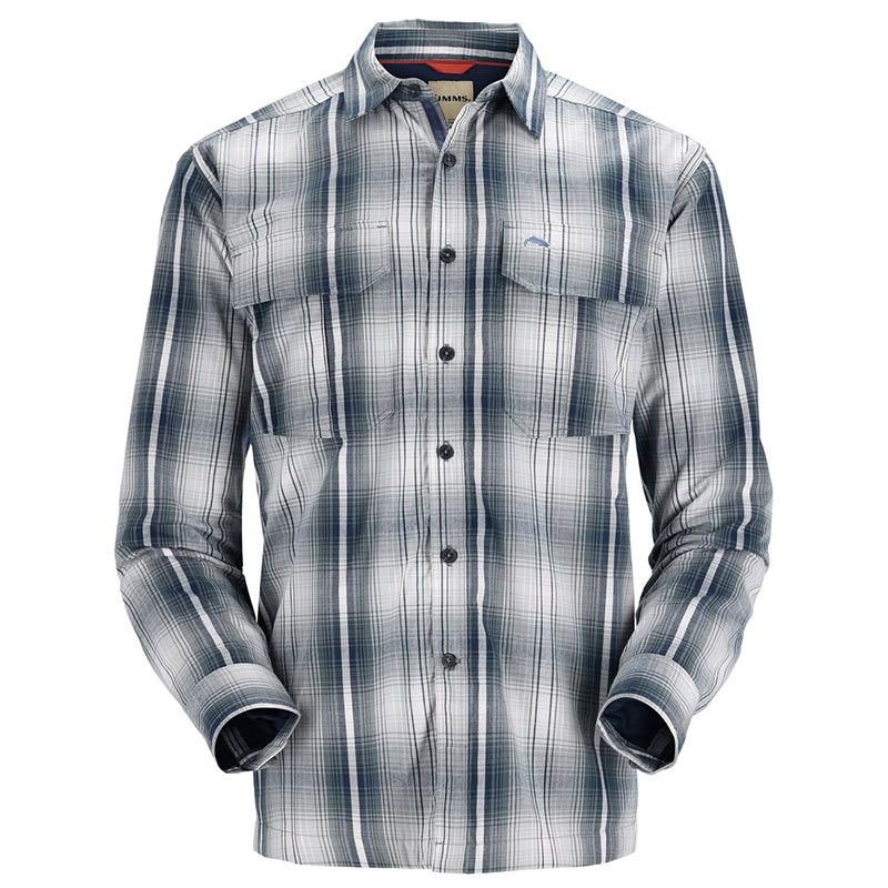 Рубашка Simms Coldweather LS Shirt Navy Sterling Plaid  - фото 1