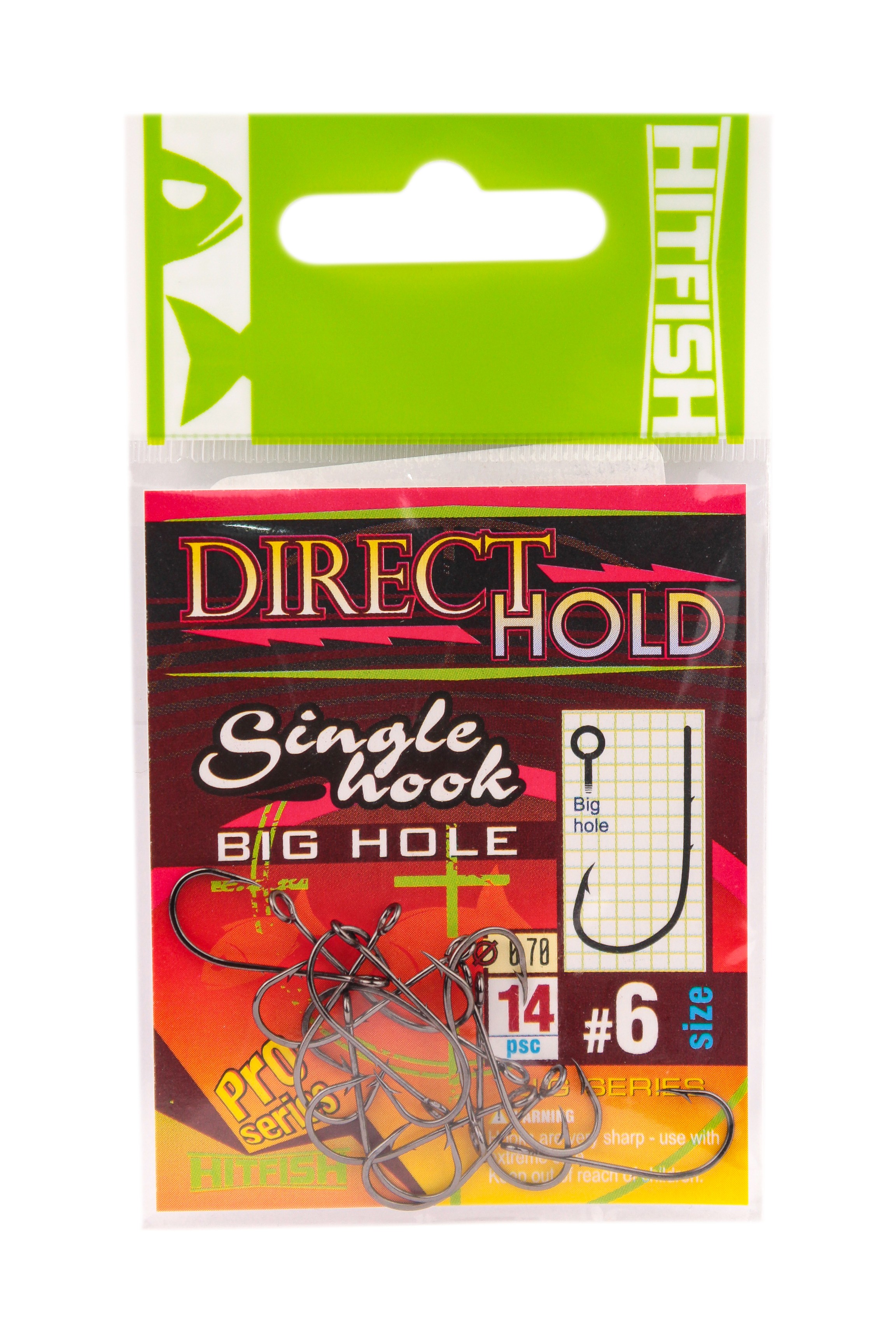 МП Одинарный крючок с засечками HITFISH DIRECT HOLD SINGLE HOOK (с большим ухом) - фото 1