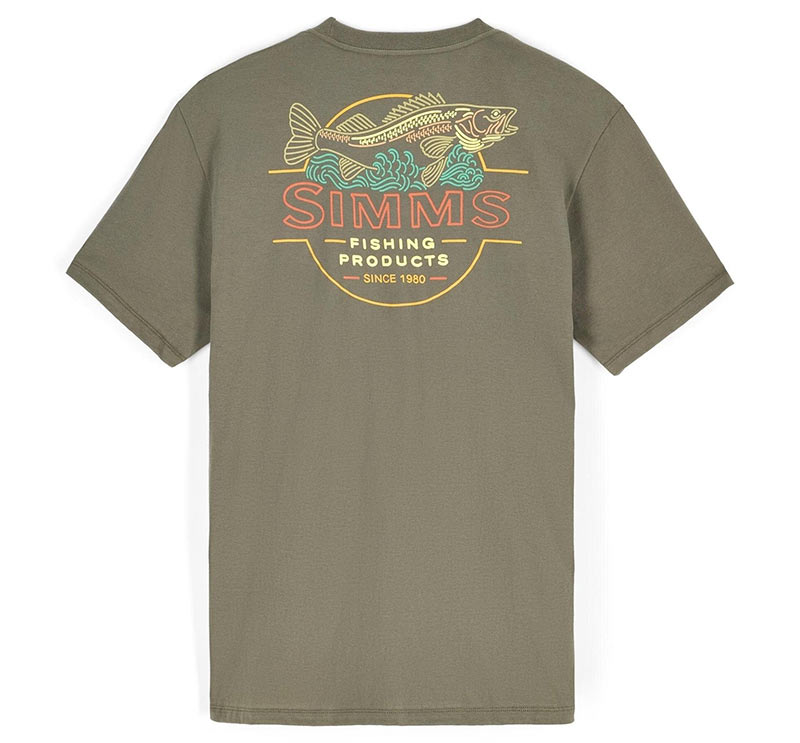 Футболка Simms Neon Draft T-Shirt Army Green  - фото 1