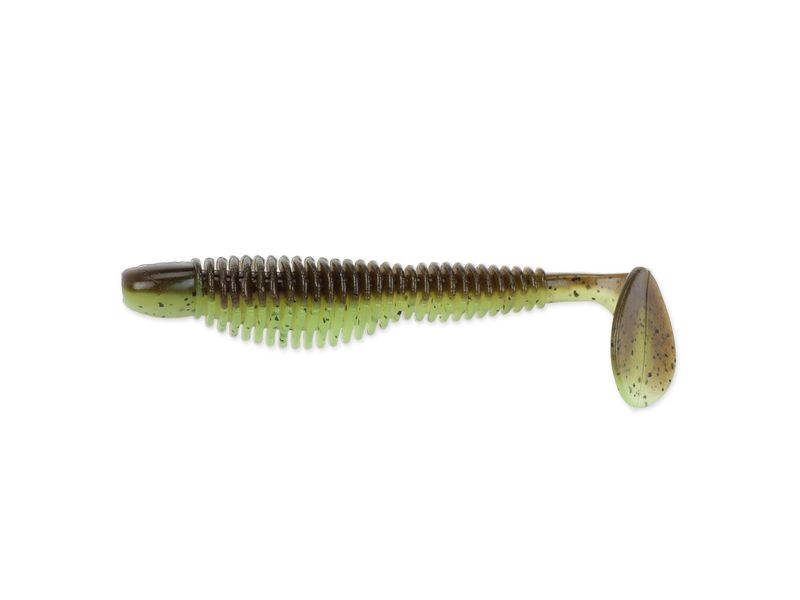 Приманка Reins 4&quot; FAT Bubbring Shad Green Pumpkin / Chartreuse - фото 1