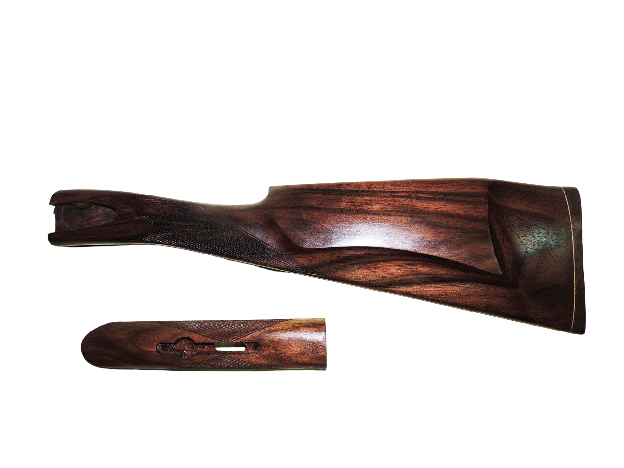 Приклад+цевье Левша ТОЗ-БМ Английская ложа МК орех - фото 1