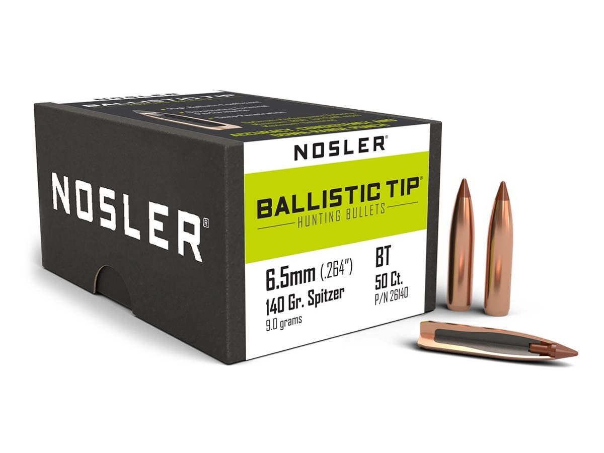 МП Пуля Nosler Ballistic Tip Spitzer (Hunting) кал. 6,5 mm (.264") (140 grain / - фото 1