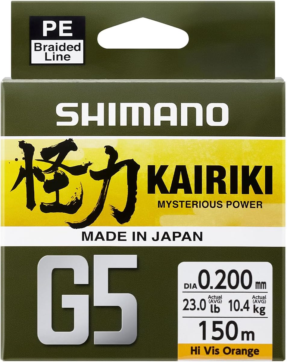 Шнур Shimano Kairiki G5 150м 0,13мм 4,1кг orange - фото 1