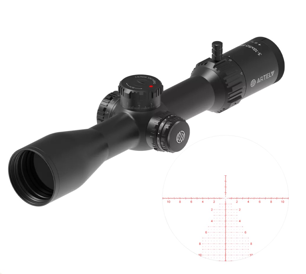 МП Оптический прицел ARTELV LRS 3-18x50 FFP, 34 mm, с подсветкой - фото 1