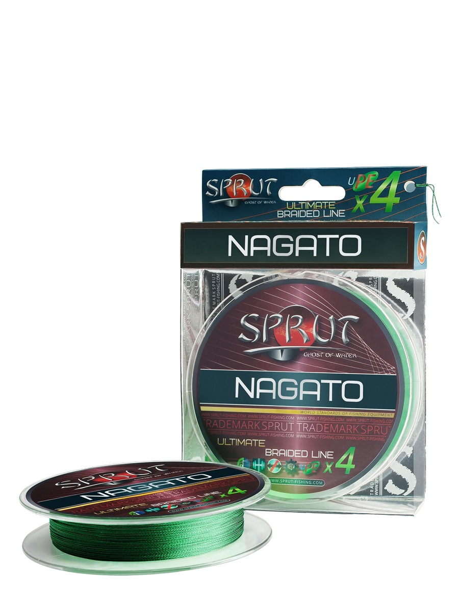 Шнур Sprut NAGATO Hard Ultimate Braided Line x4 140м Dark Green 0,16мм 13,2кг - фото 1