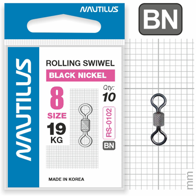 Вертлюг Nautilus Rolling Swivel 0102 №8 19кг - фото 1