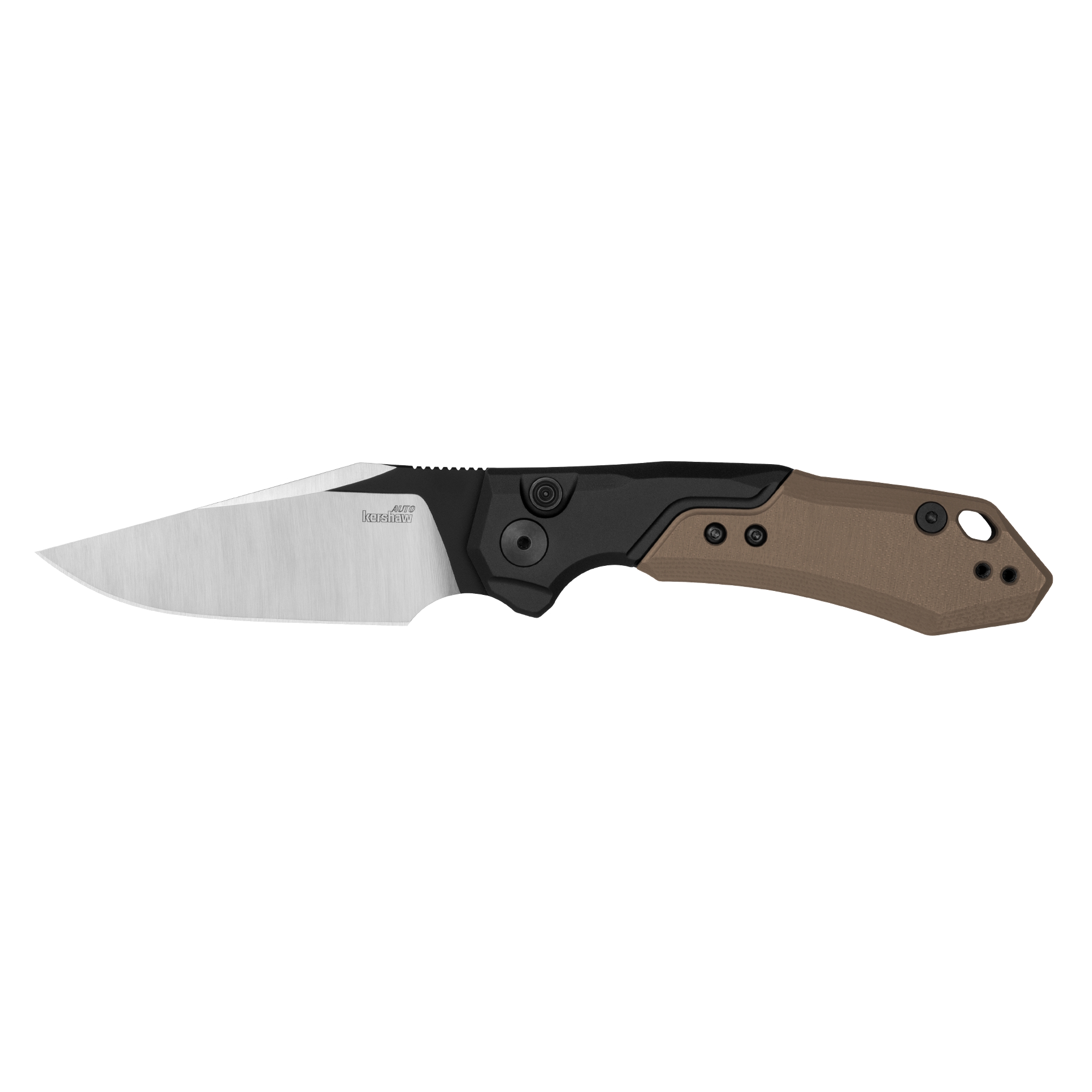 Нож Kershaw K7851 Launch 19 автомат рукоять черный алюм бежевый G10 сталь 154CM - фото 1