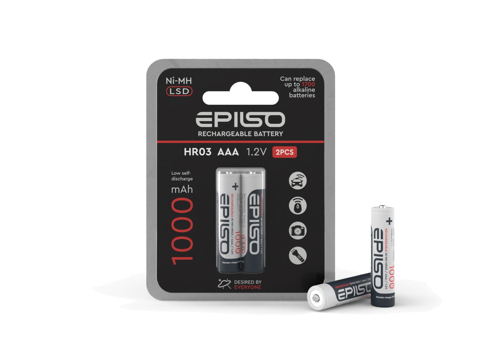Аккумулятор Epilso HR03/AAA 1000mAh 2BC 1,2V LSD уп.2шт - фото 1