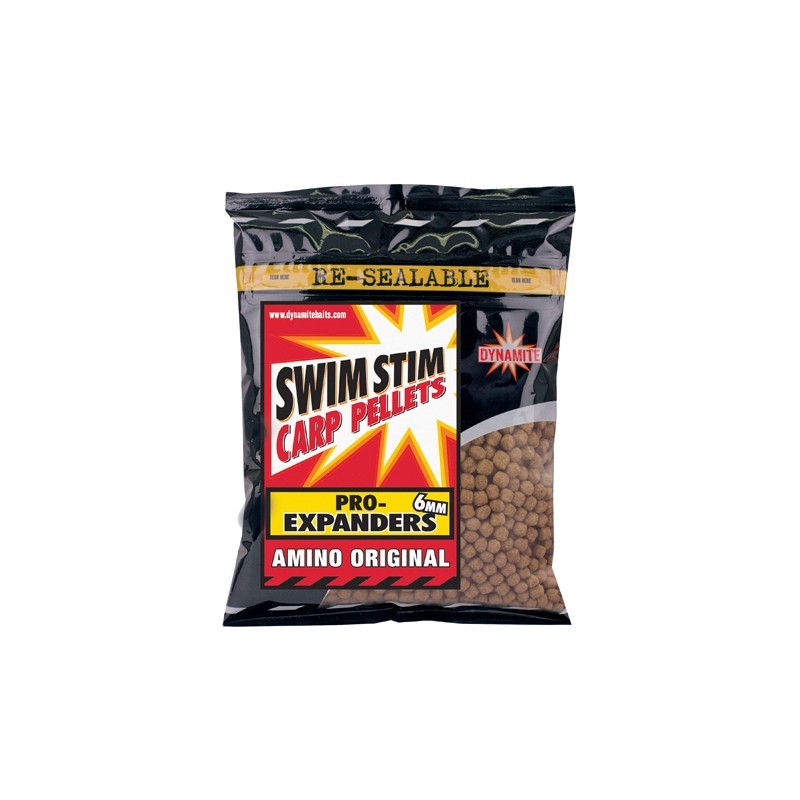Пеллетс Dynamite Baits Swim stim pro-expanders amino origina 6мм 350гр - фото 1