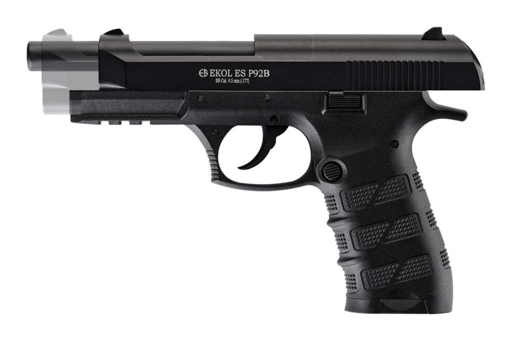 Пистолет Ekol ES P92 Blowback black 4,5мм металл - фото 1