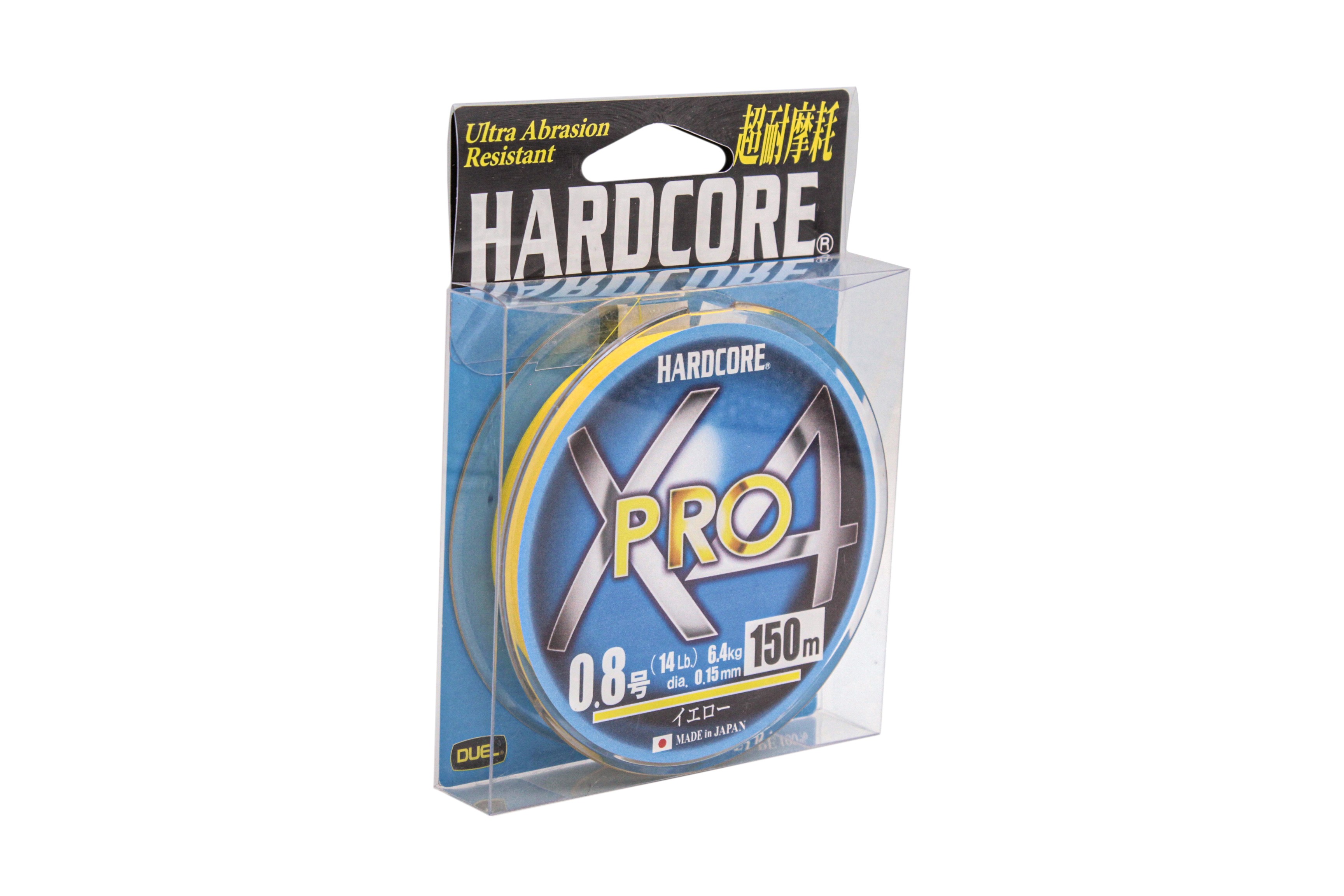 Шнур Yo-Zuri PE Hardcore X4 Pro Duel 0.8/0.15мм 6.4кг 150м