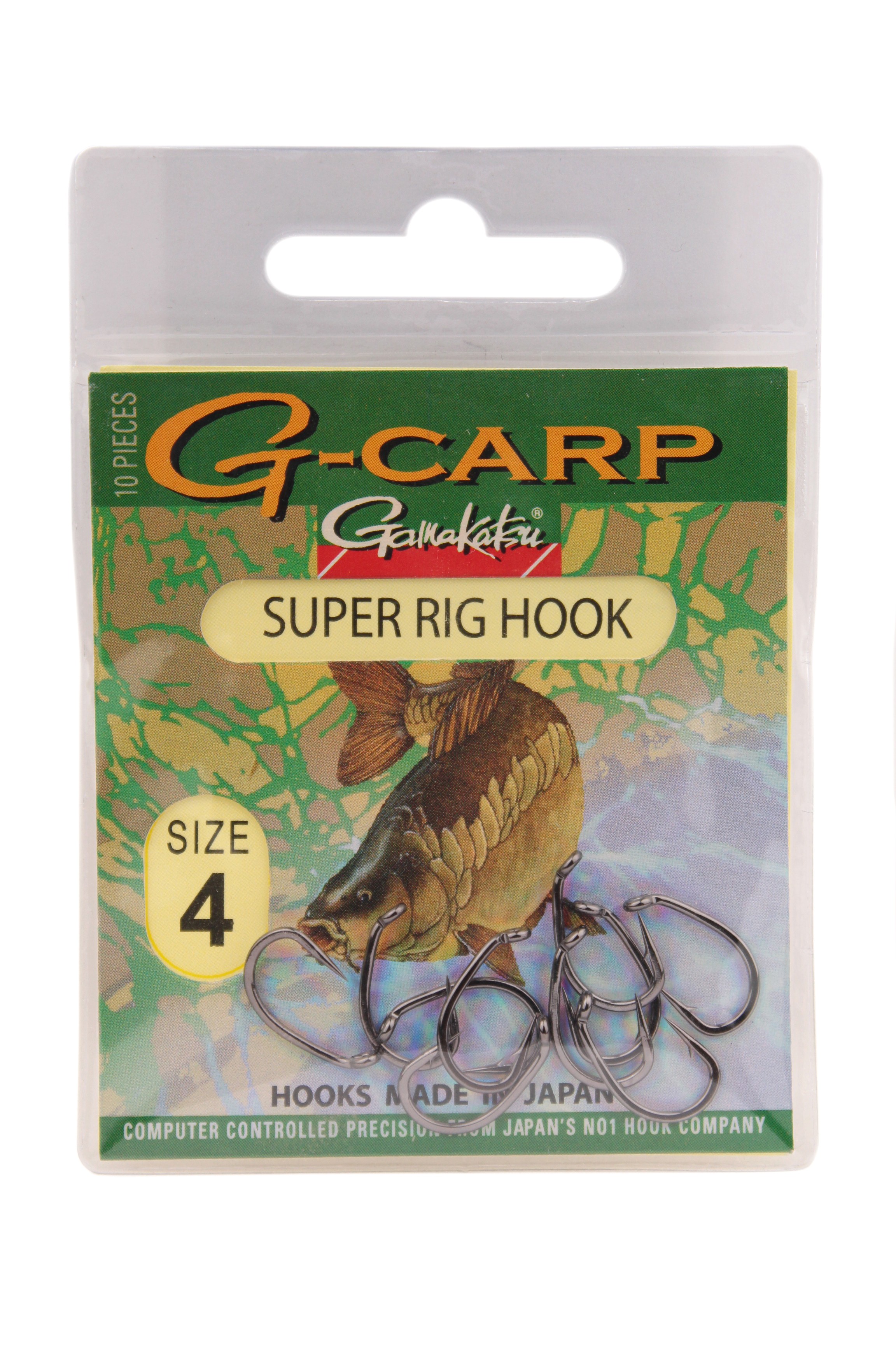 Крючок Gamakatsu G-Carp Super Rig Hook №4 уп.10шт - фото 1