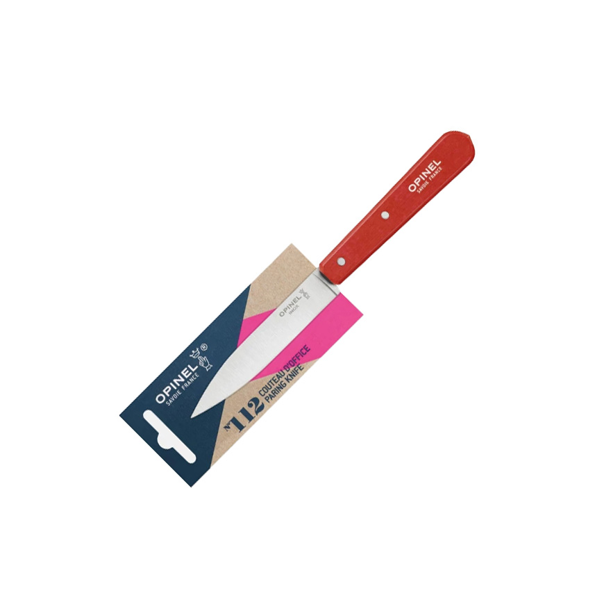 Нож столовый Opinel №112 деревянная рукоять блистер нерж ст красный 003115 - фото 1