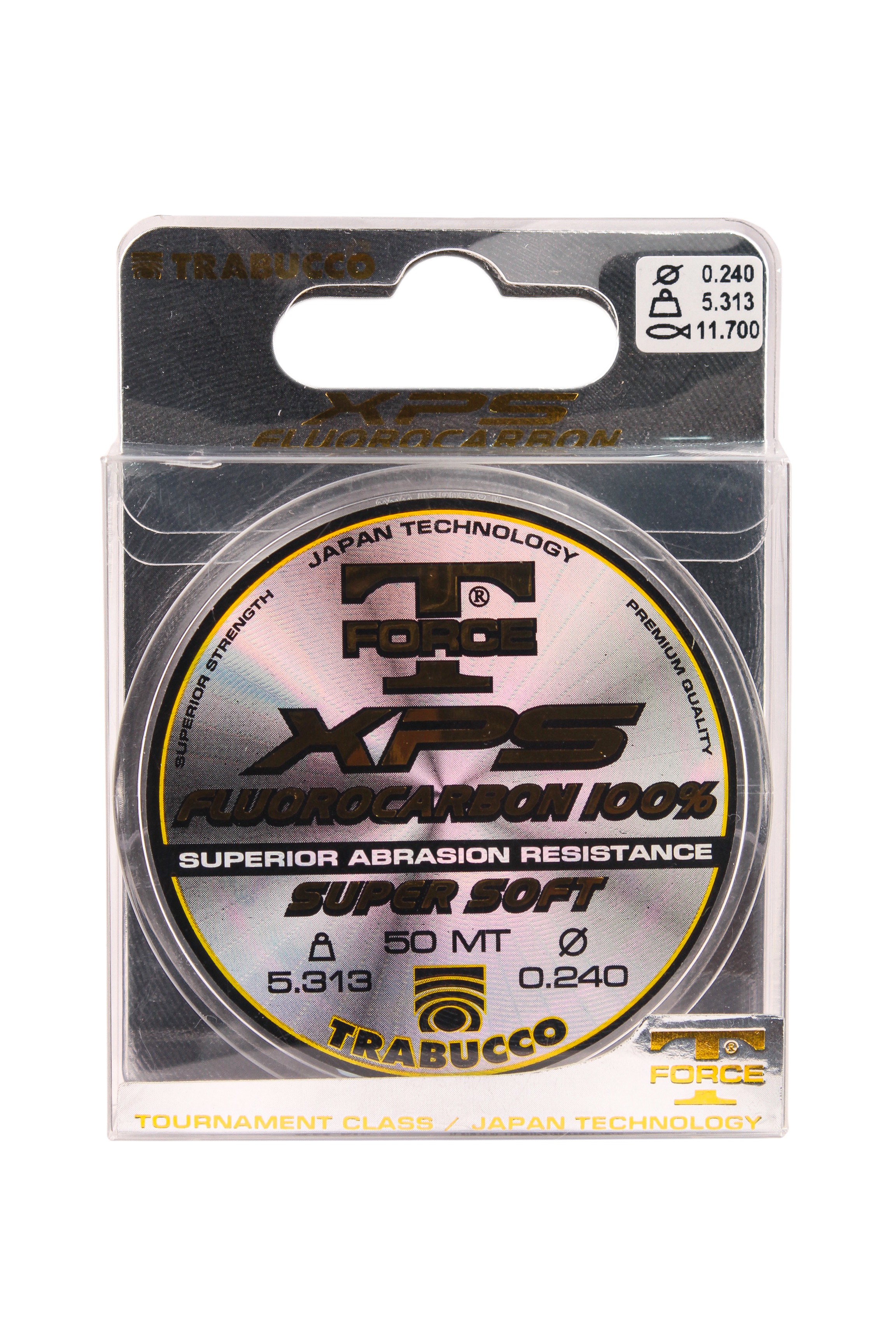 Леска Trabucco T-force fluorocarbon 50м 0,240мм - фото 1