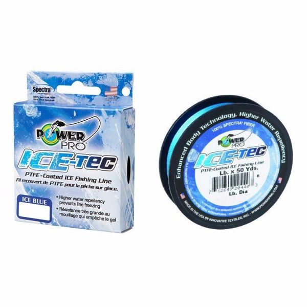 Шнур Power Pro Ice-Tec 45м 0,15мм 9кг blue - фото 1