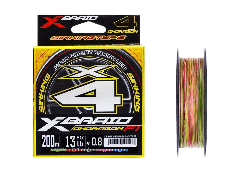 Шнур YGK X-Braid Ohdragon X4 ss1,40 0,8/13lb 200м - фото 1