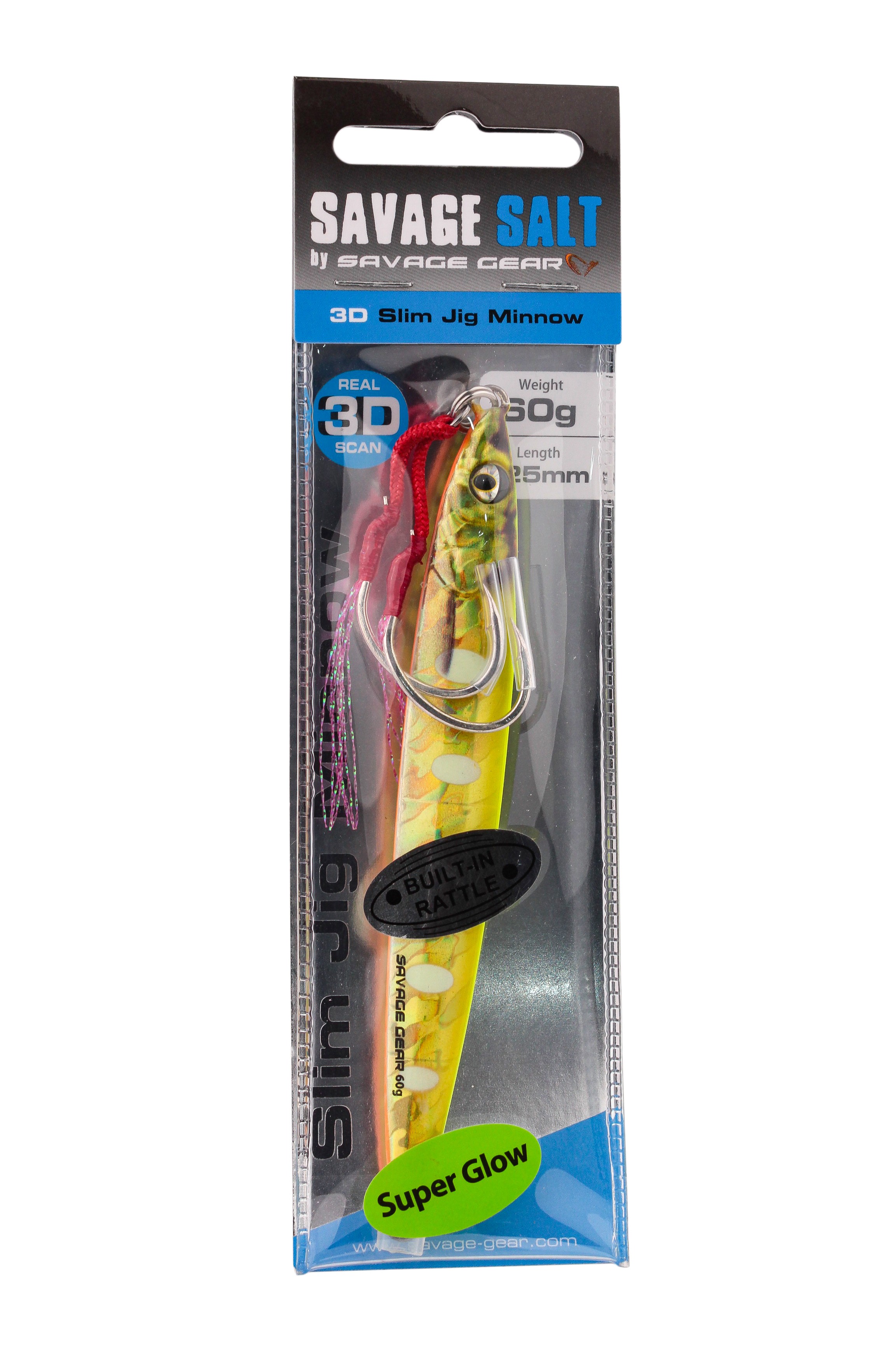 Пилькер Savage Gear 3D Slim jig minnow 60гр 12.5см YGO - фото 1