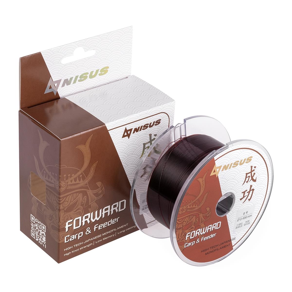 МП Леска FORWARD Carp&Feeder brown 0,496mm/150m Nylon (N-FCF-0496-150) Nisus (0) - фото 1
