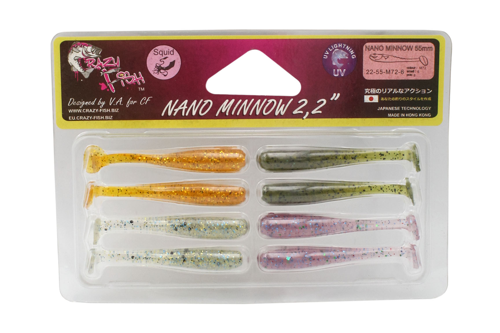 Приманка Crazy Fish Nano Minnow 2,2&quot; 22-55-M72-6 - фото 1