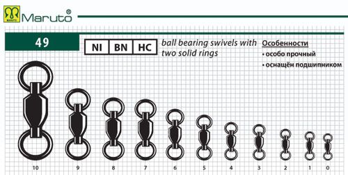 Вертлюг Maruto 49 BN №1 3шт - фото 1