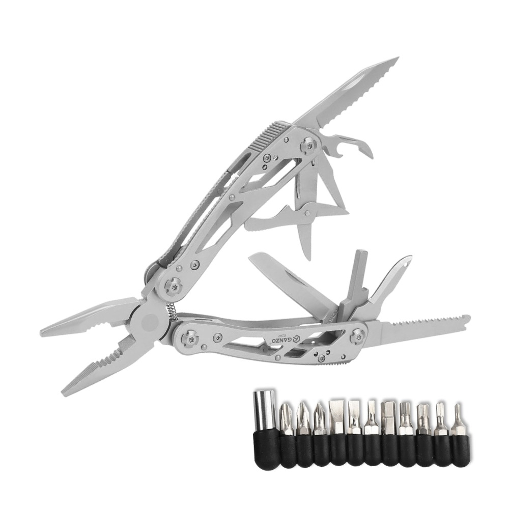 Мультитул Ganzo G202 21 в 1 серебристый - фото 1