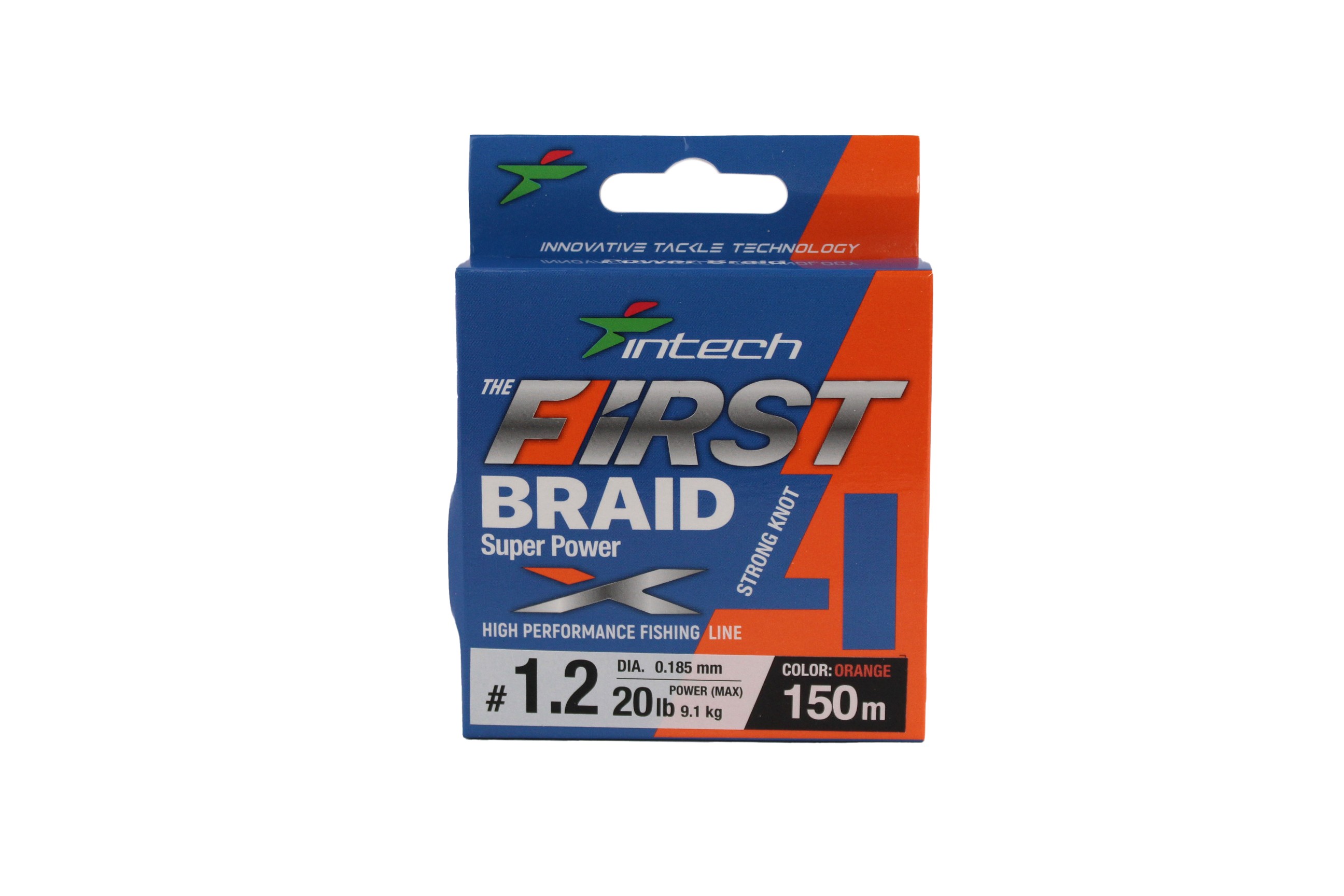 Шнур Intech First Braid X4 150м 1,2/0,185мм orange - фото 1