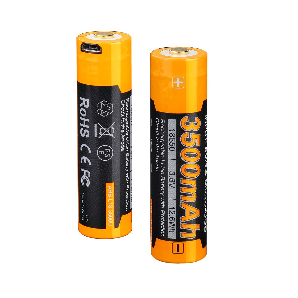 Аккумулятор Fenix 18650 ARB-L18-3500U 3500mAh с разъемом для USB - фото 1