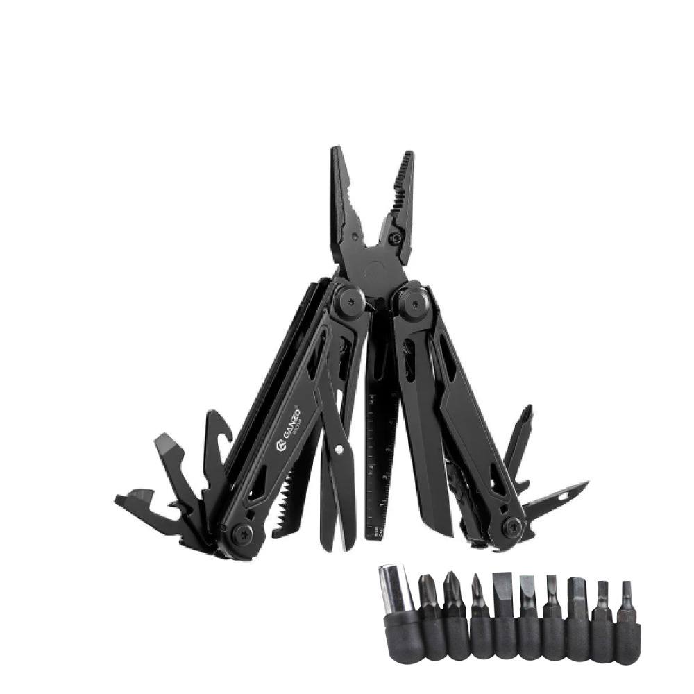 Мультитул Ganzo G303-B 24 в 1 черный с полноразмерными ножницами - фото 1