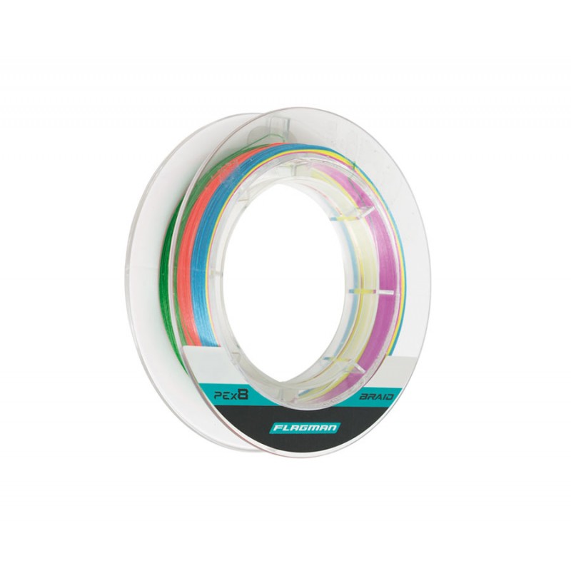 Шнур Flagman спиннинговый Braid PE X8 150м Multi Color 0,148мм 9кг 20lb - фото 1