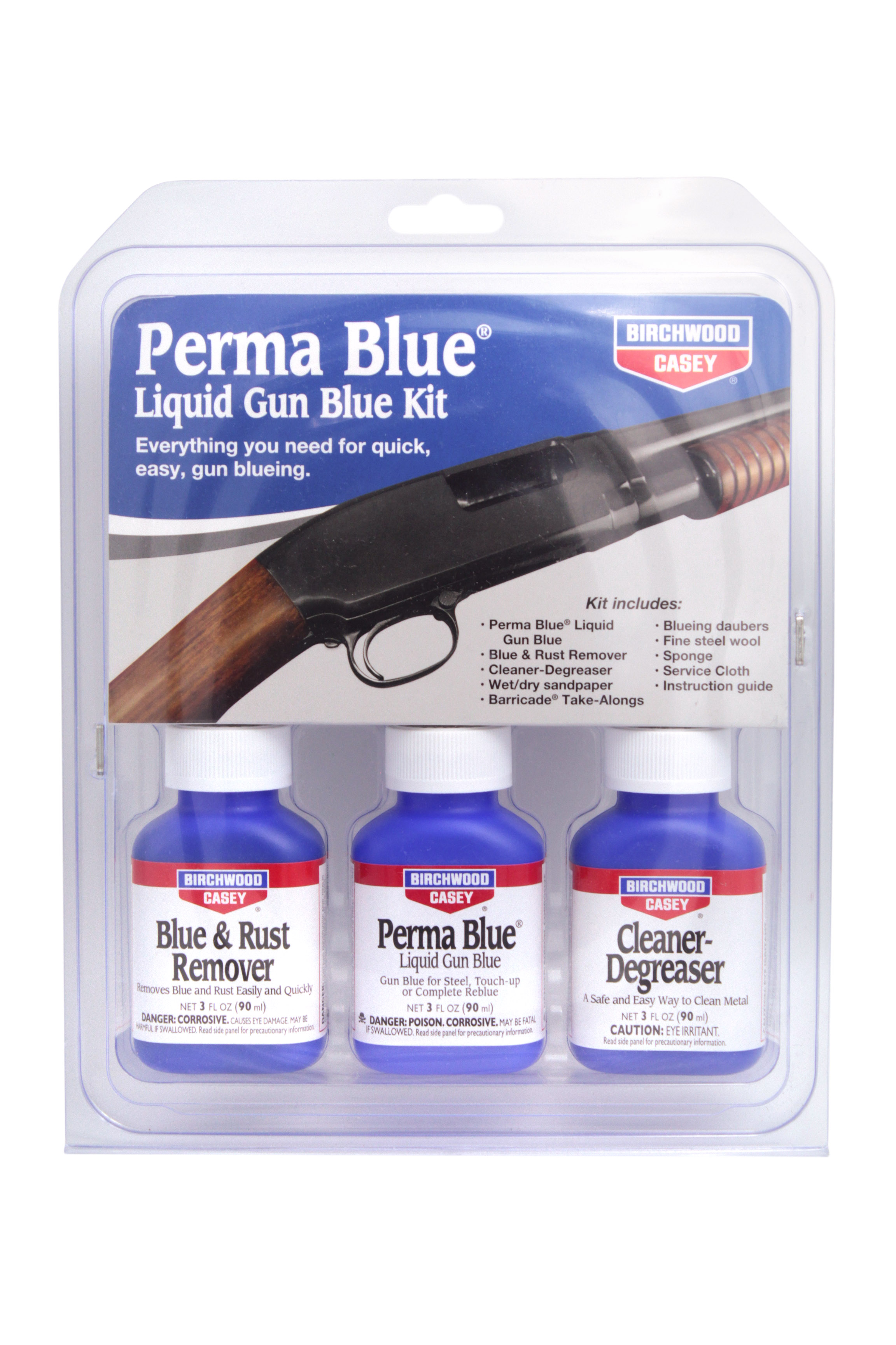 Набор для воронения Birchwood Casey Perma Blue Liquid Gun Blue Kit 90м - фото 1