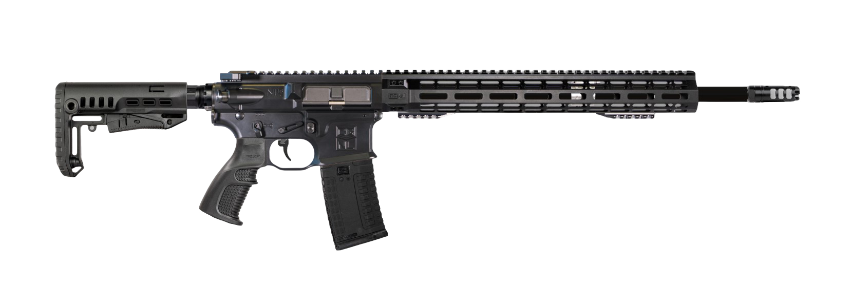 Карабин Adar 223 Rem NL15T Carbon 18 Middle 1/2-28 AR15/STANAG Tactic V3 - фото 1