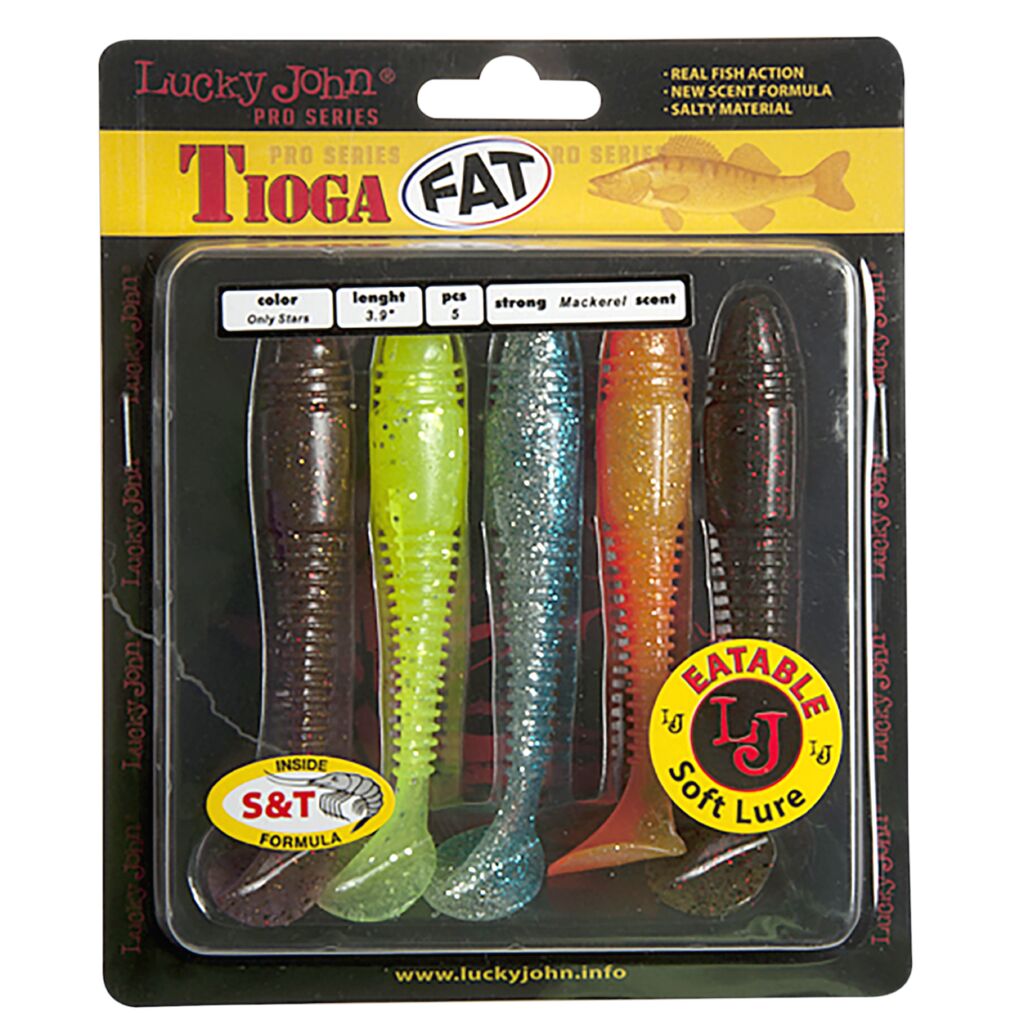 Приманка Lucky John виброхвост Pro Series Tioga Fat 3.9in 10.00/MIX1 5шт. - фото 1