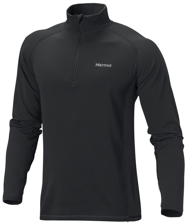 Термобелье Marmot Midweight zip neck ls верх black - фото 1