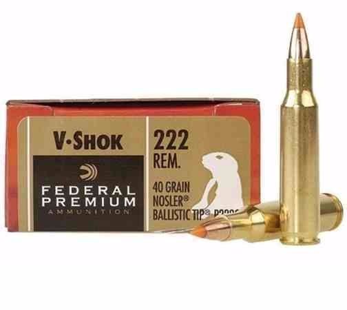 Патрон 222Rem Federal nosler ballistic tip 2,59г - фото 1